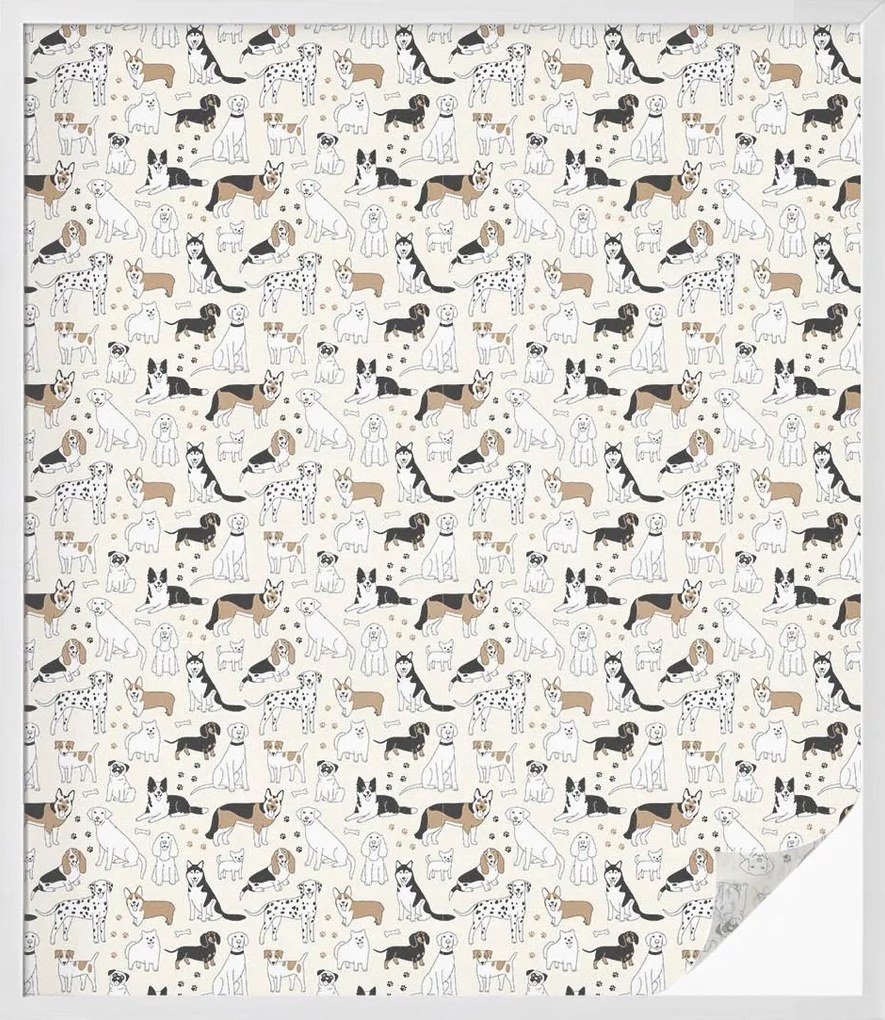 Furnérfólia Adatvédelem Szélvédőkhöz és Ablakokhoz Kutya minták 100x116 cm