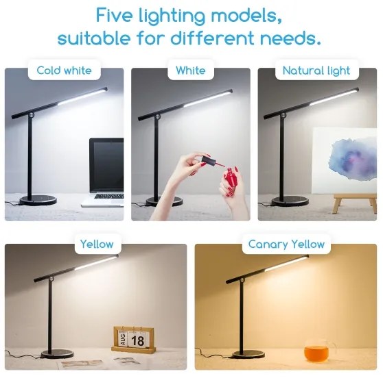 Aigostar - LED Dimmelhető érintős asztali lámpa LED/8W/230V 3000-6000K fekete