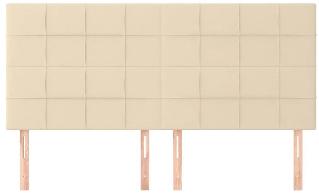 4 db krémszínű szövet fejtámla 90x5x78/88 cm