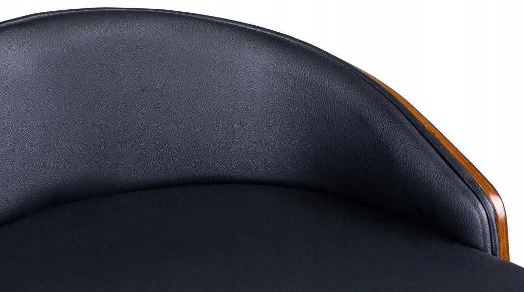 Elegáns Bárszék Fekete Eco-bőr Kárpittal. KANSAS