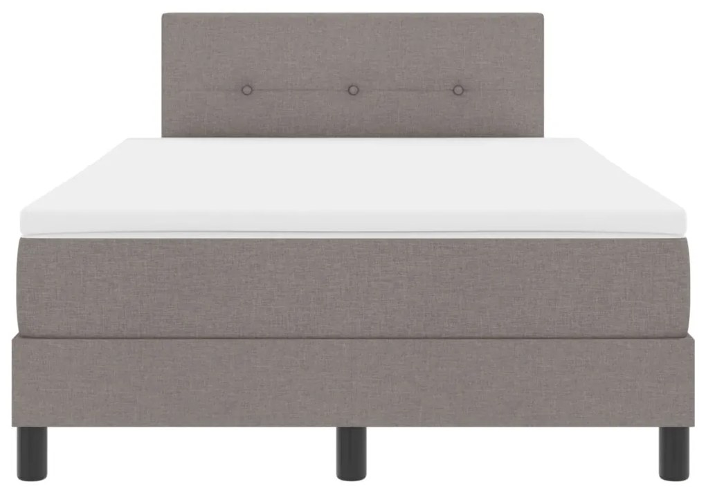 Boxspring Ágy Mattal és LED-del Taupe 120x200 cm Szövet
