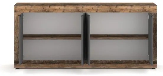 RUNEA komód sötétbarna/antracit