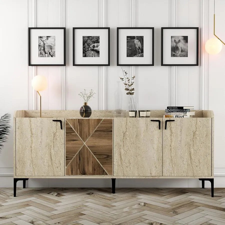 Konzolasztal Venedik - Diós, Travertine