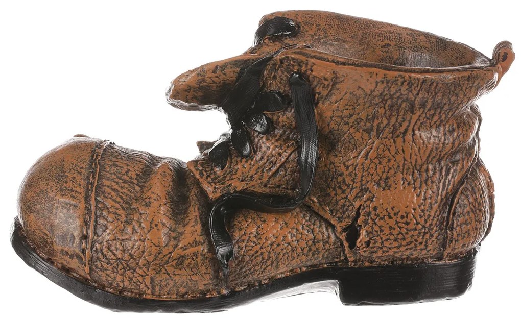 Cipő virágtartó, 21 x 11 x 11 cm, polirezin