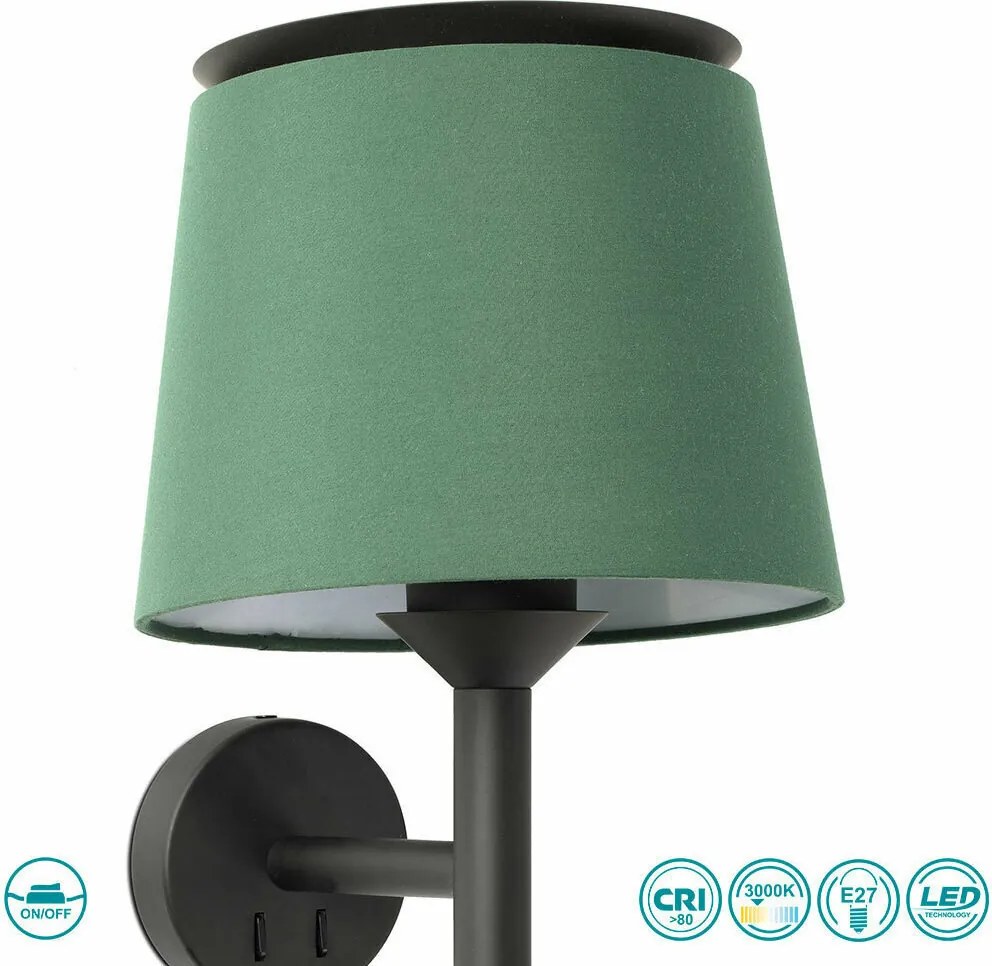 Fali Lámpa Fekete SAVOY FARO 20303-94