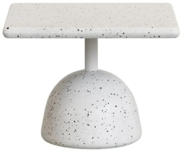 Fehér terrazzo cement dohányzóasztal 48x48 cm Saura – Kave Home
