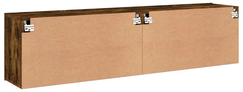 2 db füstös tölgy színű fali TV-szekrény 80 x 30 x 41 cm