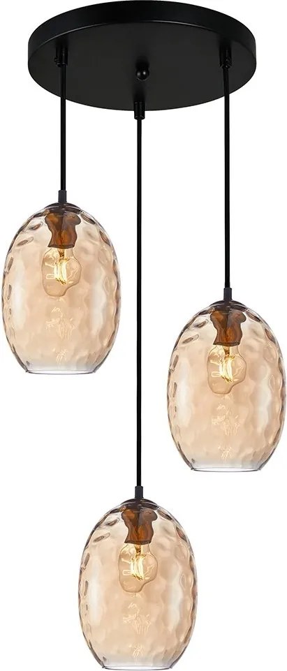Italux modern függeszték novala borostyán itxpnd-3031-3abroamb