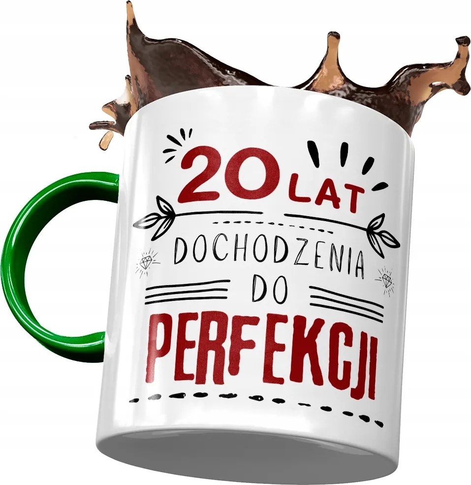 Zöld Bögre Születésnapra 20 20. 20. Ajándék Nyomtatott Fotóval