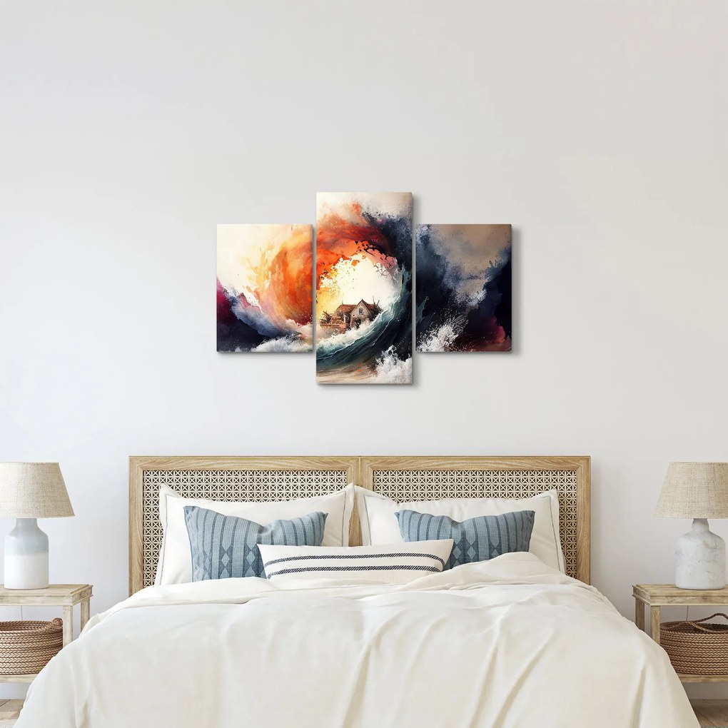 Kép - Az árvíz örvényében, akvarell (90x60 cm)