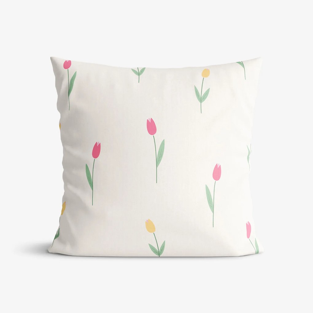 Goldea pamut párnahuzat - tulipánok 50 x 70 cm