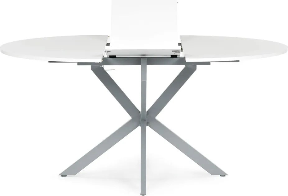 Étkezőasztal bővíthető 120–160 × 120 cm melamin fehér WT