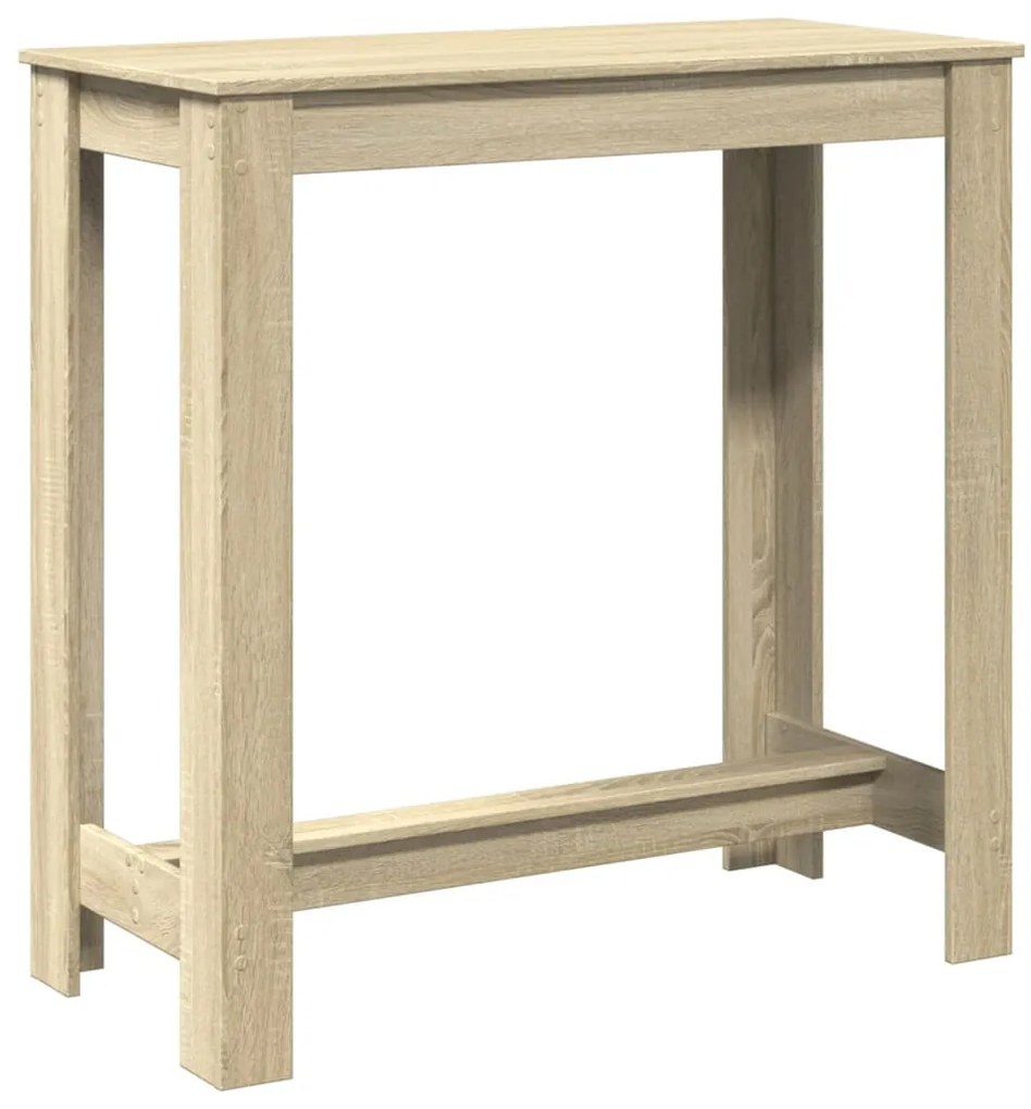 sonoma tölgy színű szerelt fa bárasztal 102 x 50 x 103,5 cm