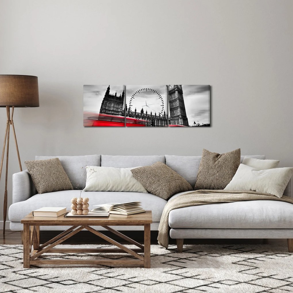 Kép - a Parlament londoni házai (órával) (90x30 cm)