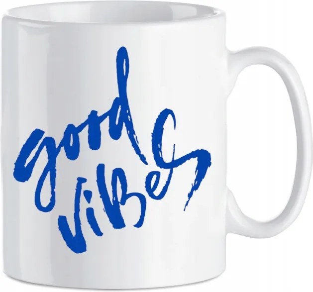 Bögre nyomott felirat Good Vibes Kerámia 330 ml