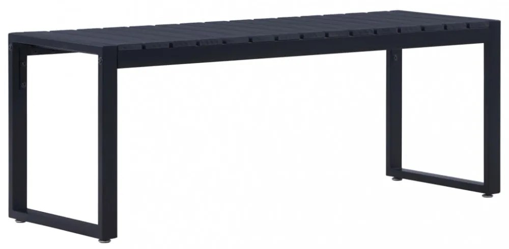 fekete polisztirol lemez kerti pad 120,5 cm