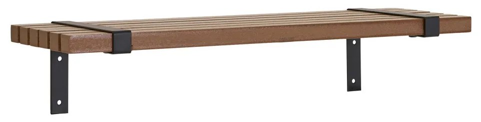 Luxor fali polc, kőris furnér, fém, natúr, fekete 50x15x10 cm