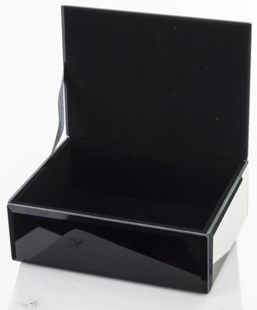 Vetrario design szögletes fekete ékszeres doboz arany kövekkel rakott dísszel 6x16x12cm