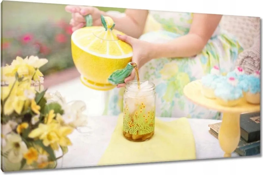 Vászonkép 120x70 Teáskanna