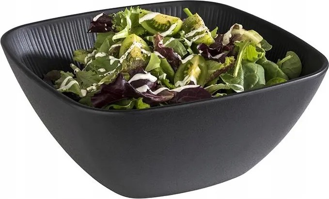 Saláta tálaló melaminból 25x25 cm Nero