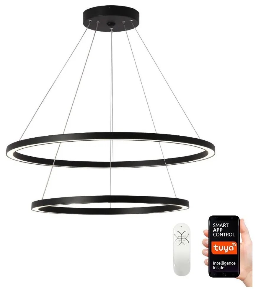 Immax Neo Immax NEO 07158-B80-60 - LED Dimmelhető csillár FINO LED/93W/230V Tuya fekete + távirányító IM1054