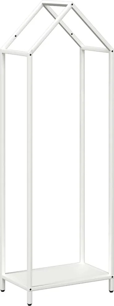 vidaXL fehér hidegen hengerelt acél tűzifatároló 40x25x120 cm