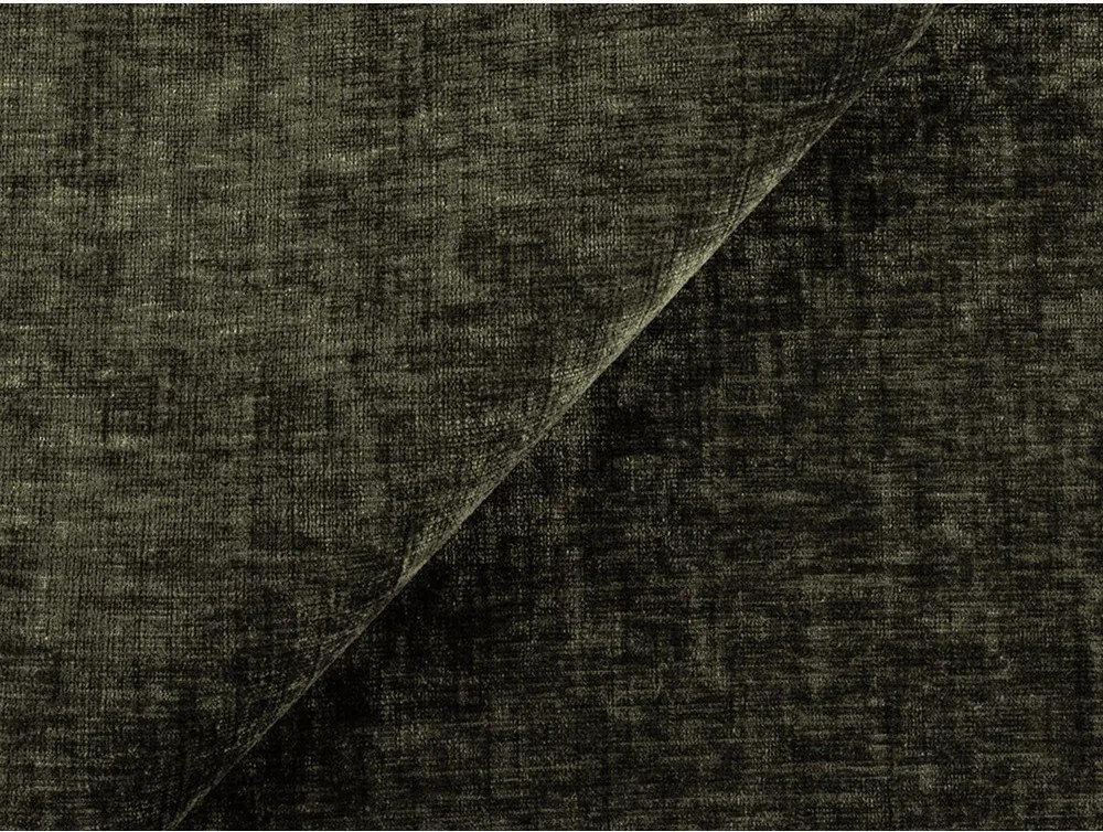 Zöld zsenília kinyitható sarokkanapé (jobb oldali-heverő résszel) Kuki – Makamii