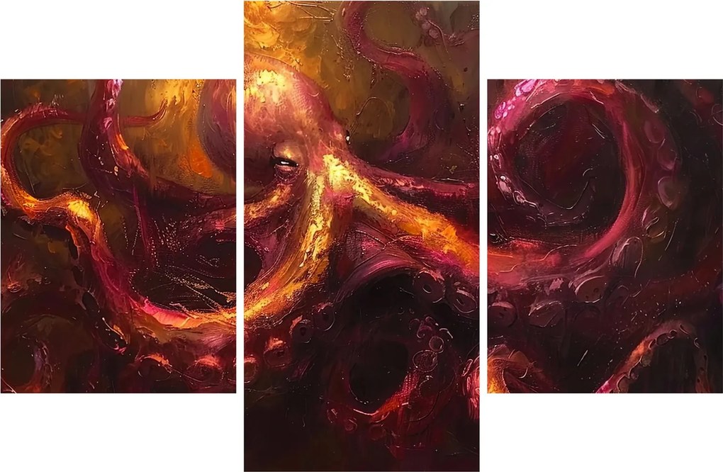 Kép - Polip, olajfestmény (90x60 cm)