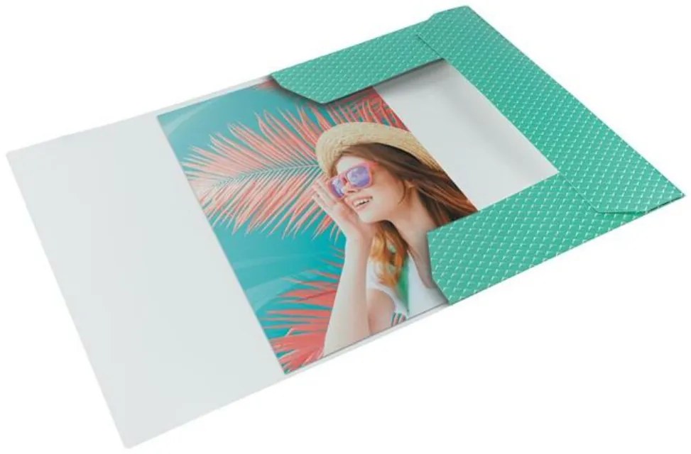 Gumis mappa, karton, A4, ESSELTE Colour'Breeze, zöld (E628493)