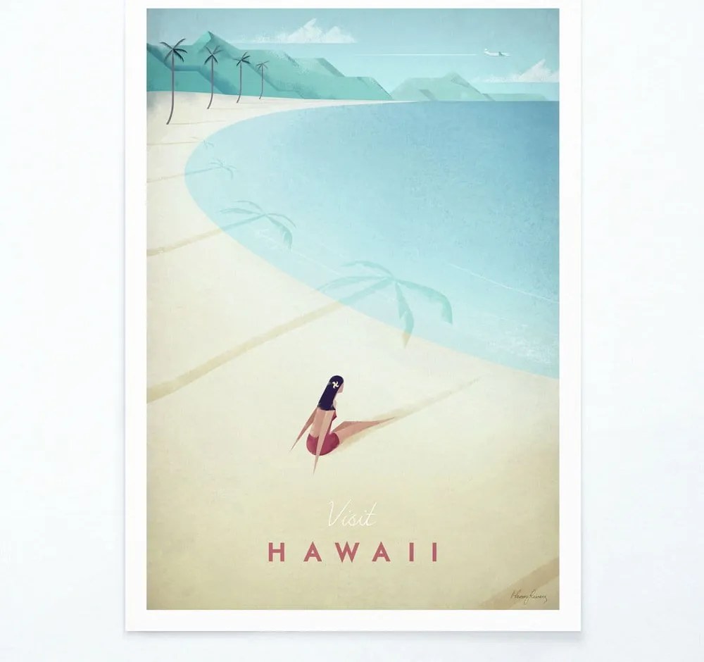 Poszter Hawaii, 30x40 cm - Travelposter