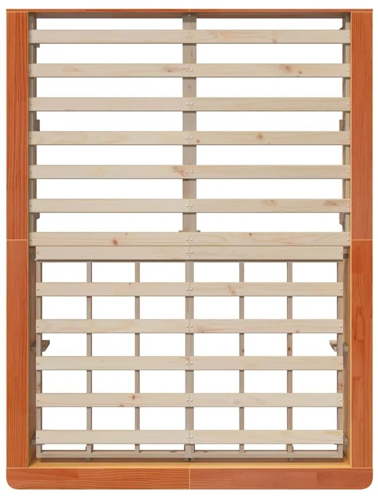 Ágykeret tárolóval Viaszbarna 120 x 190 cm faszínű