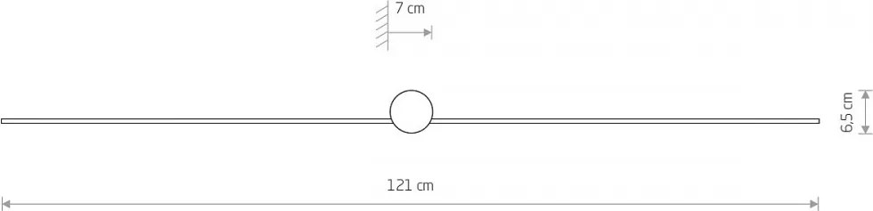 Fürdőszoba Tükörmegvilágító Lámpa Fekete PIN LED