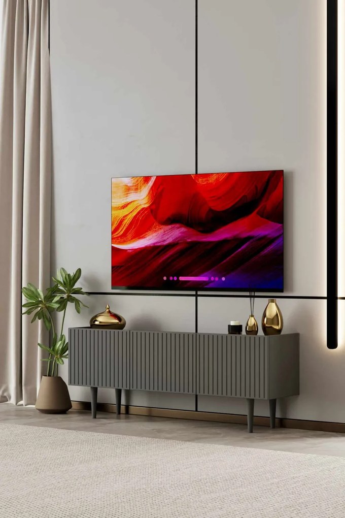 Capella TV-állvány, szürke, 120 cm