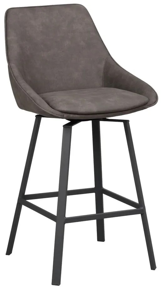 Szürke bárszék szett 2 db-os (ülésmagasság 65 cm) Alison – Rowico