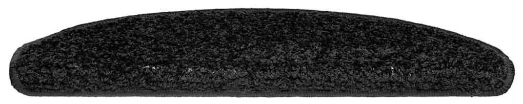 30 db fekete lépcsőszőnyeg 65x21x4 cm