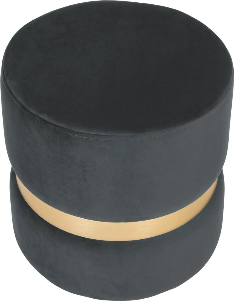 Ring puff - arany gyűrű - H30 - szürke bársony R