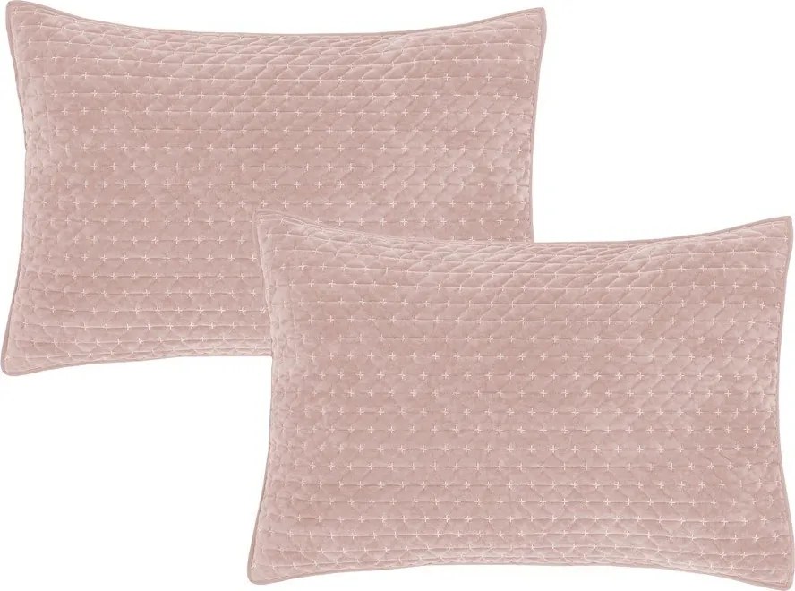 Bársony díszpárna szett 2 db-os 50x75 cm Attica Velvet Embroidered – Bianca