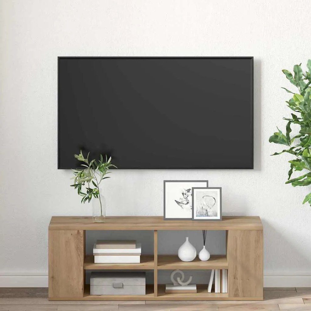 Fali TV szekrény kézműves tölgy 102 x 35 x 35 cm Faanyag