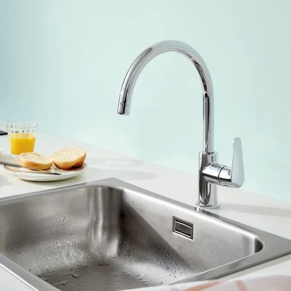 GROHE 31554001 - START CURVE mosogató csaptelep, fényes króm