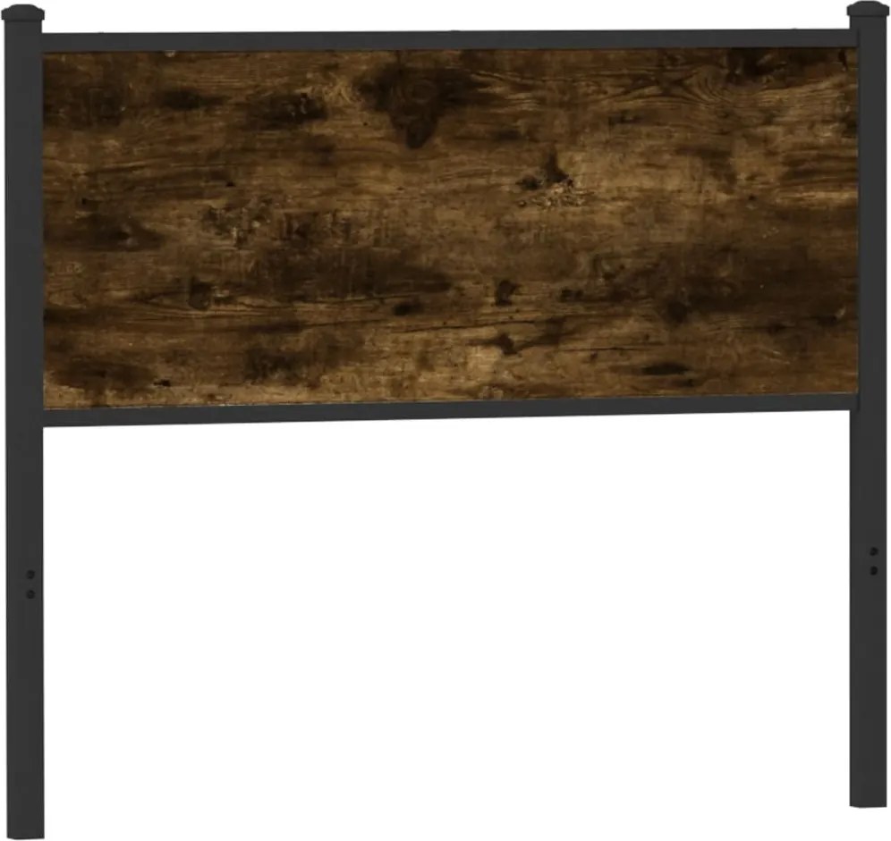 vidaXL füstös tölgy színű szerelt fa és acél csere fejtámla 107 cm