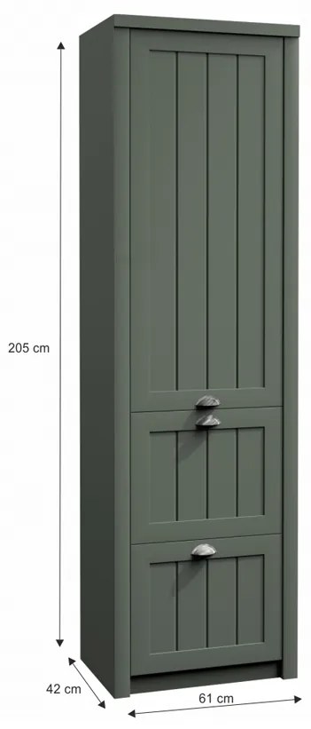 Ruhásszekrény S1D2S Provense (zöld). 1016796