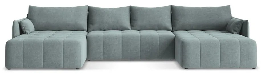 Kék kinyitható-tárolóhelyes (U alakú) sarokkanapé Moku – Makamii