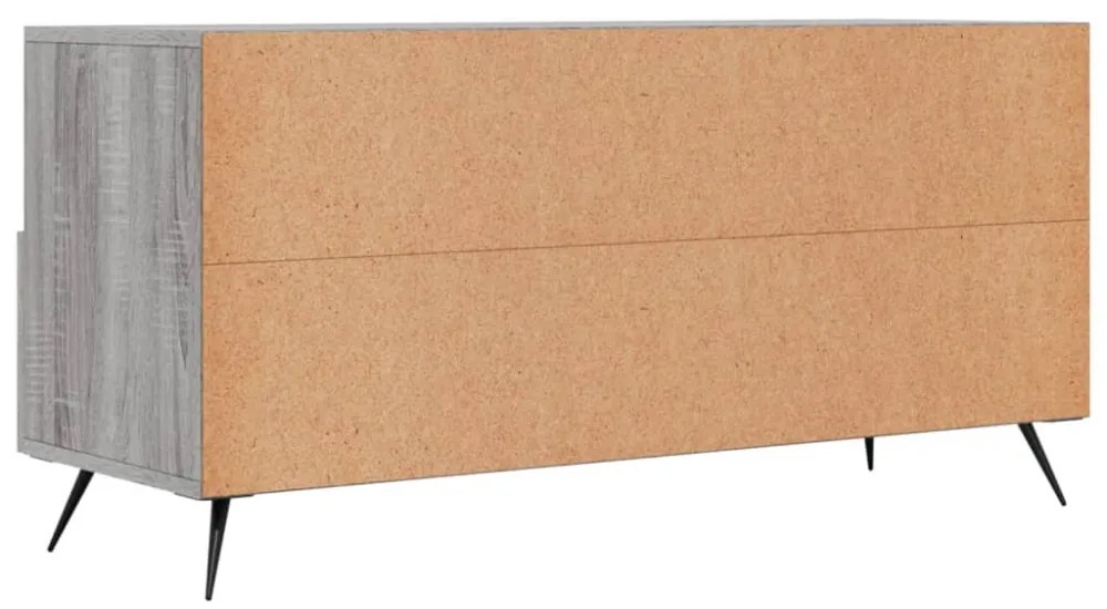 szürke sonoma színű szerelt fa TV-szekrény 102 x 36 x 50 cm