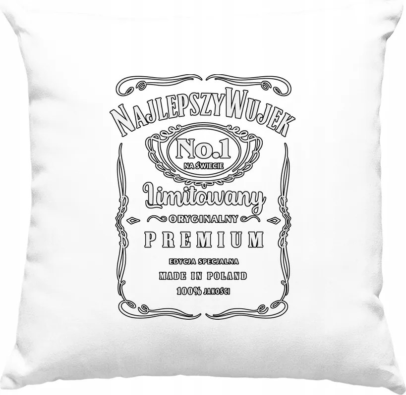 Párna Legjobb bácsi No.1 Fehér