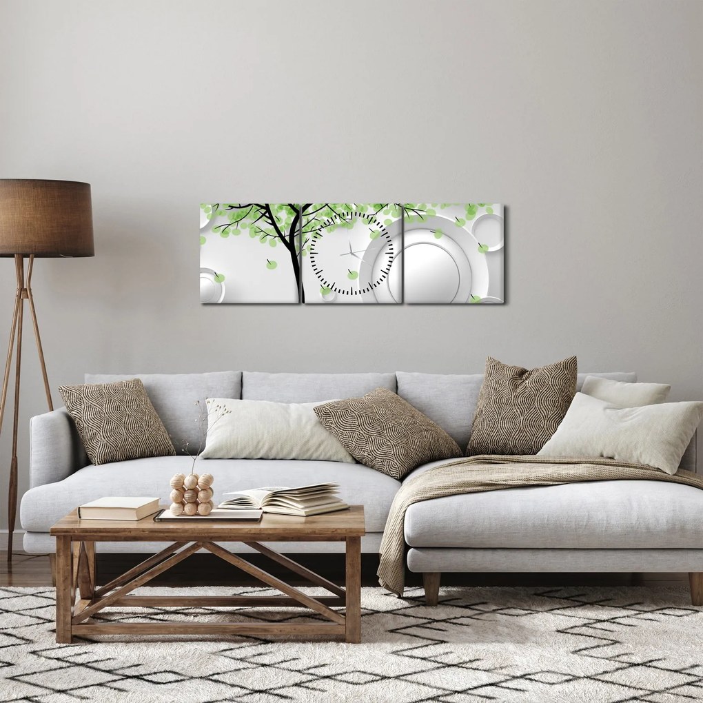 A művészi absztrakció képe (órával) (90x30 cm)