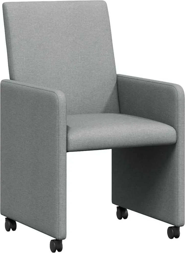 vidaXL Kerekes Étkező Székek 2 pcs Világosszürke 57 x 66 x 94 cm