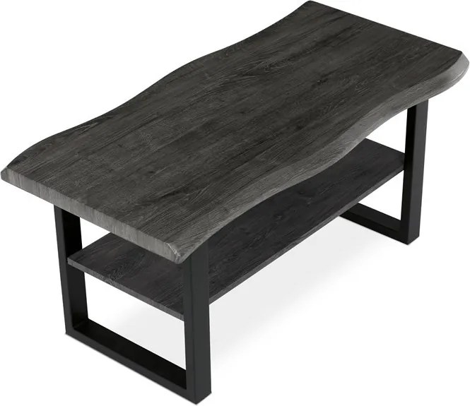 Dohányzóasztal 120 × 60 × 55 cm MDF szürke tölgy CT-F4212 GREY