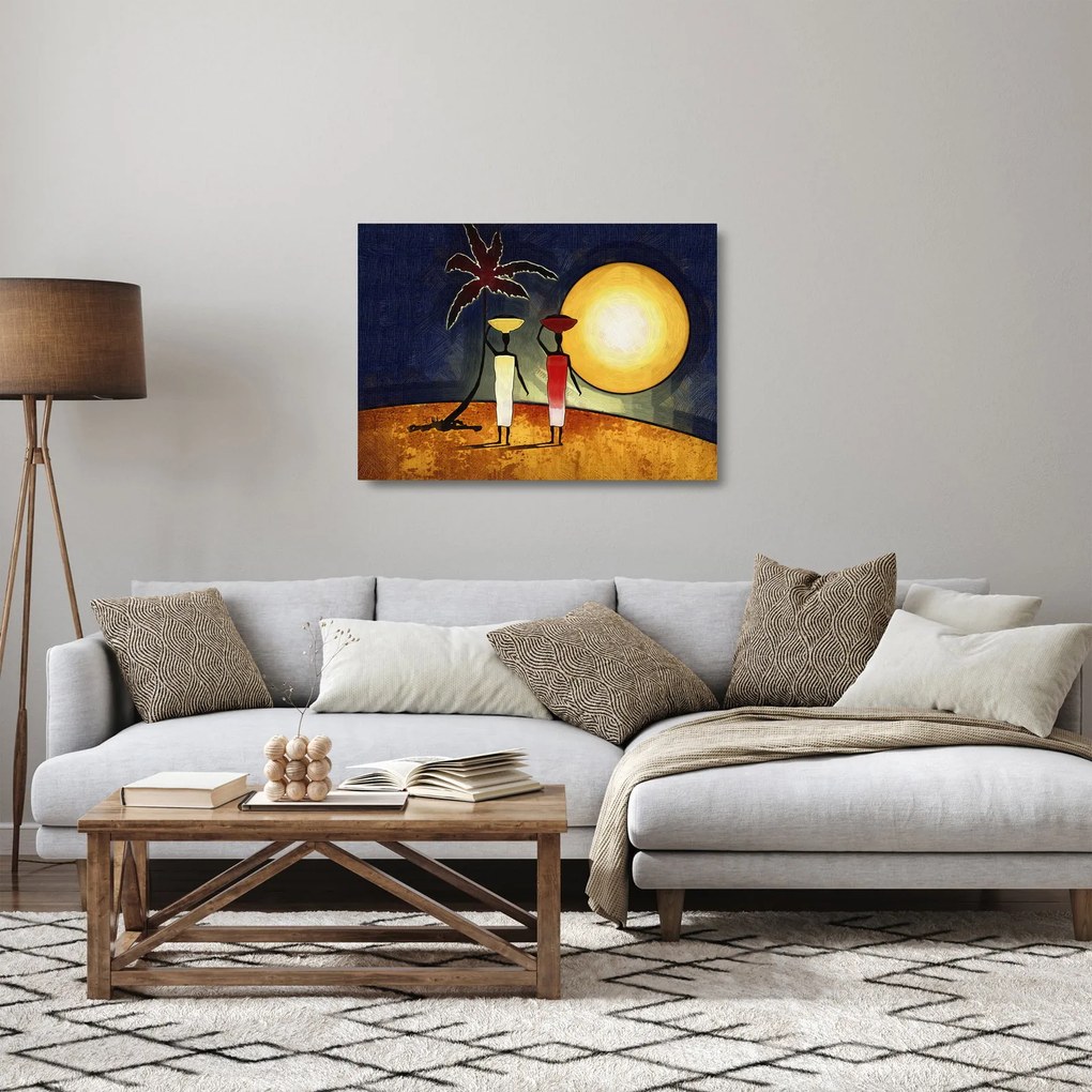 Egy ősi festmény képe (üvegen) (70x50 cm)
