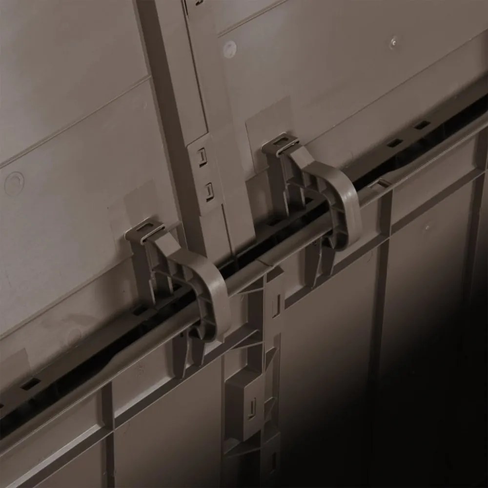 barna PP fa hatású kerti tárolóláda 180 L