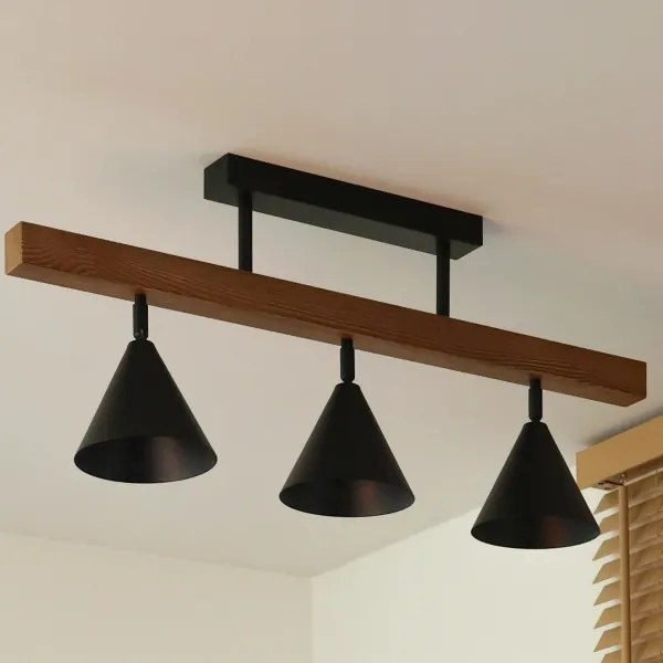 Duolla - Felületre szerelhető csillár IRONLINE 3xG9/3W/230V fenyő tölgy/fekete